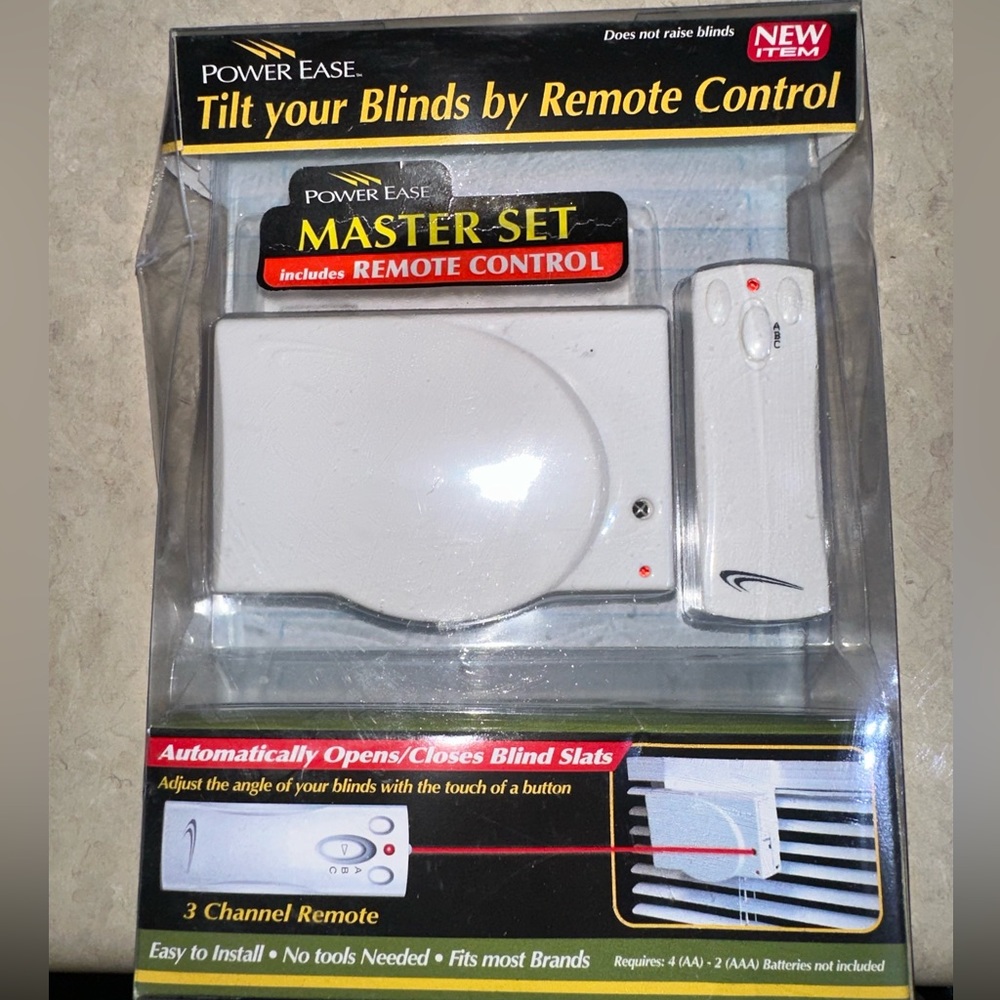 Power Ease Open/Close Blind Slats Master Set With Remote Control Home Automation